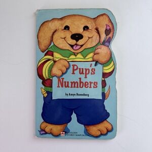 Vintage 1986 Golden Sturdy Shape Book Pup's Numbers Amye Rosenberg